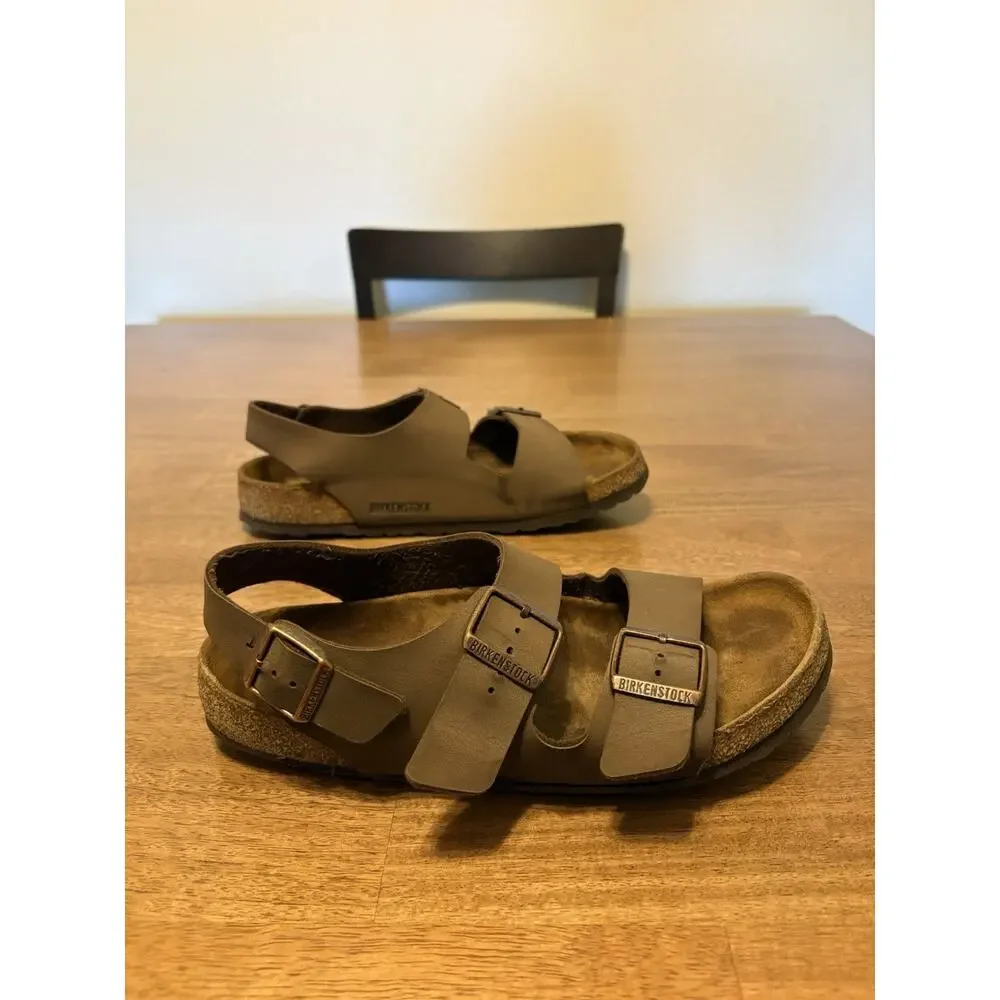 Birkenstock Milano Birkibuc Mocha Men's Sandals Size EU 42 US 9-9.5